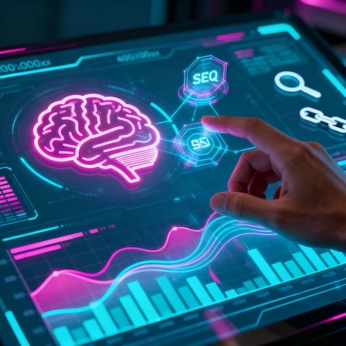 An abstract image representing future technology and innovation, with glowing nodes and connecting lines.